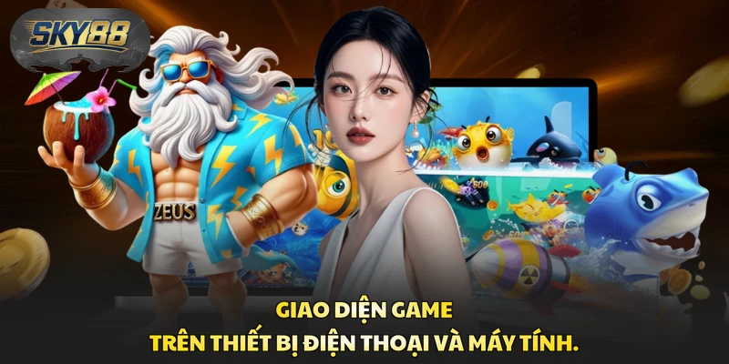 Giao diện game trên thiết bị điện thoại và máy tính