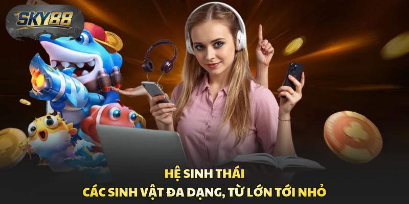 Hệ sinh thái các sinh vật đa dạng, từ lớn tới nhỏ