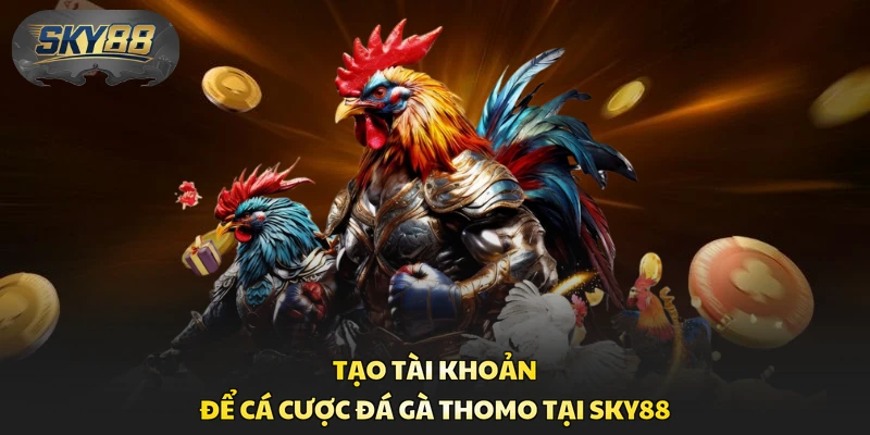 Tạo tài khoản để cá cược đá gà Thomo tại Sky88